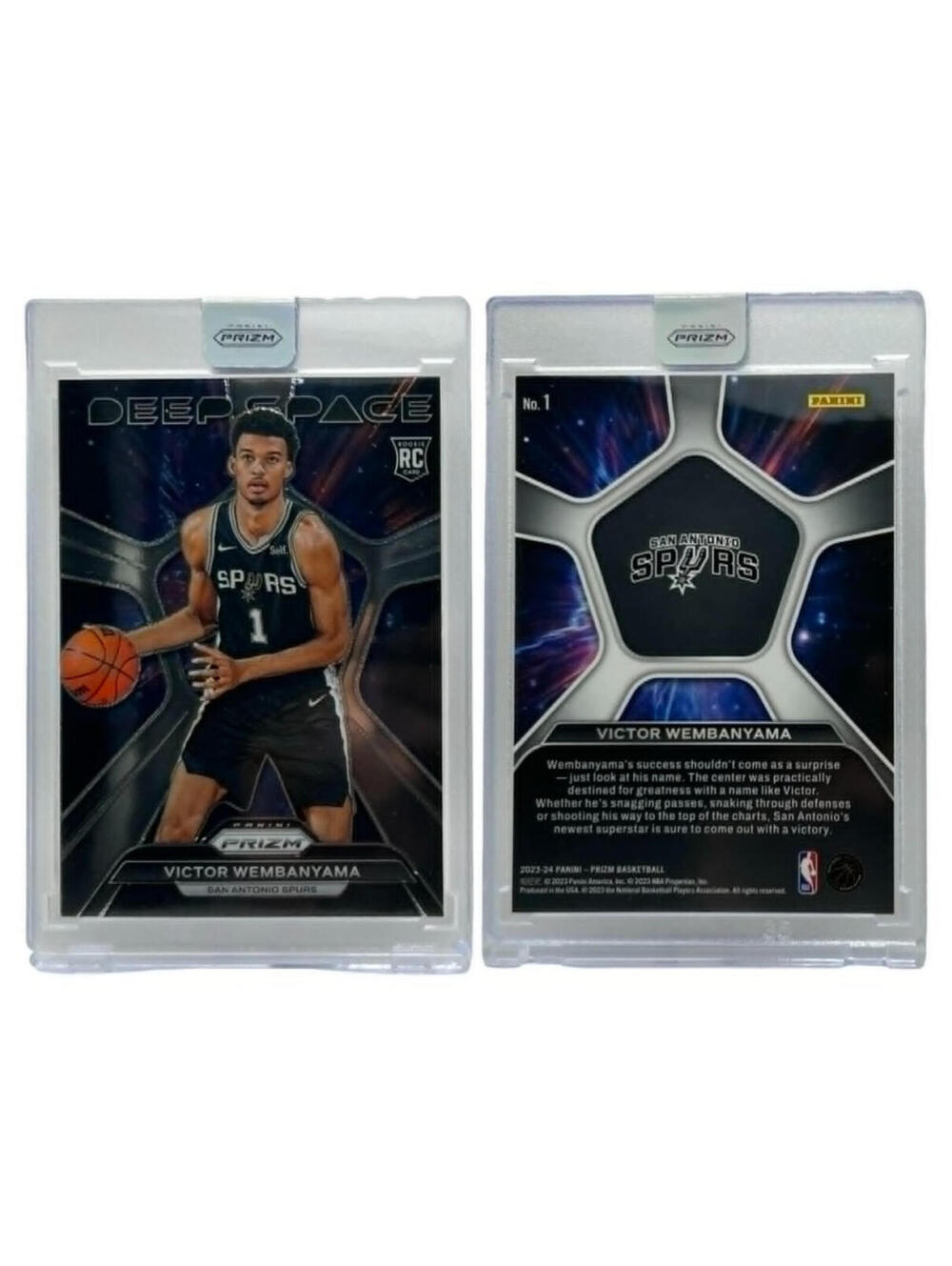 2023~24 Panini Prizm Deep Space Victor Wembanyama #1 Spurs Rookie Card (RC)